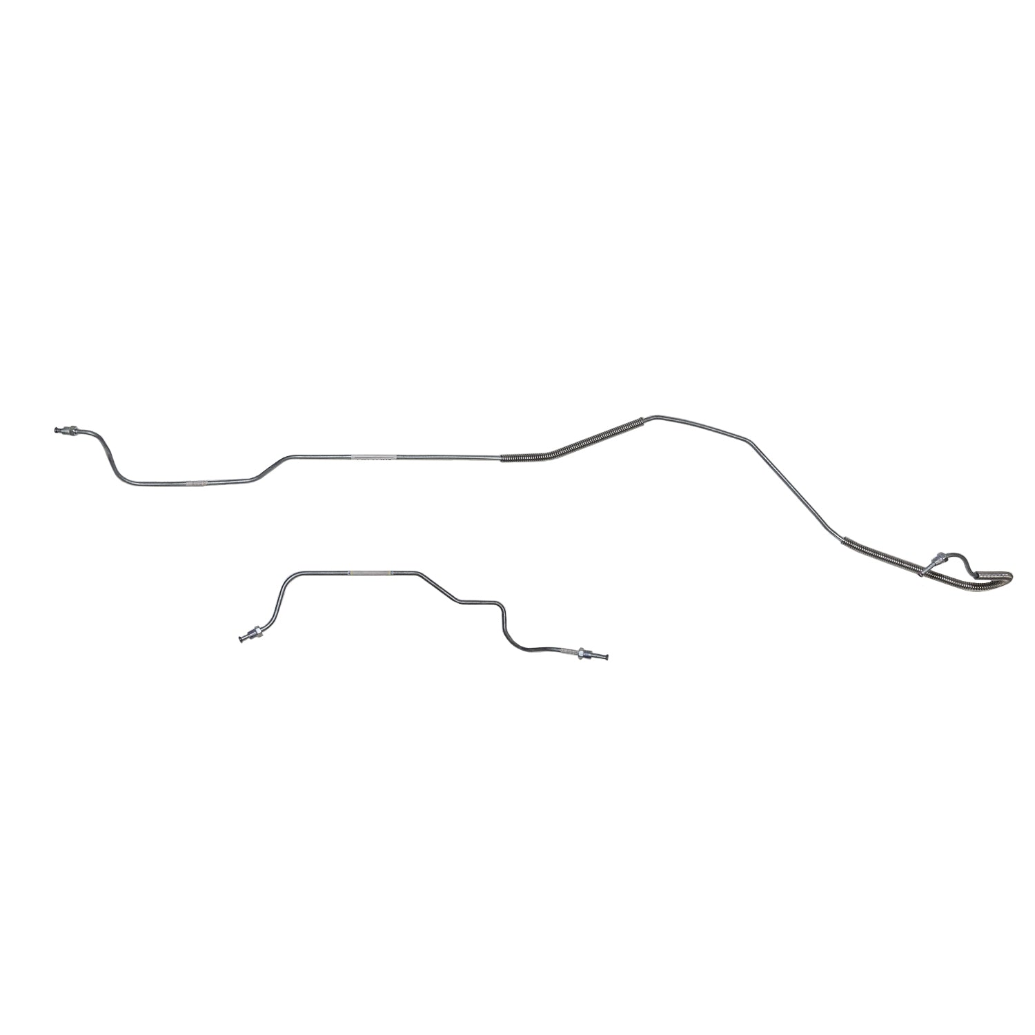 ZRA6901SS- 69 Ford Mustang, w/ 9"-28 Spline Rear Axle, 2pc Rear Axle Brake Line Set; Stainless - SSTubes