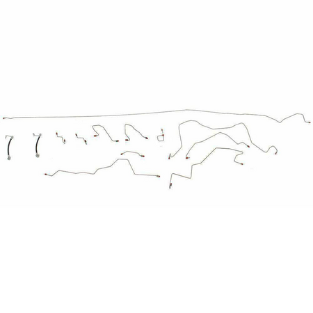 CBK0234SS- 01-02 Ram 3500, 4 WD, Rear ABS, Reg Cab, Long Bed; Complete Brake Line Kit; Stainless - SSTubes