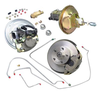 CPP 67 GM A-Body Front Disc Brake Conversion Kit w/ Delco Valve and 11 Booster and Stock Height Sprindle - SSTubes