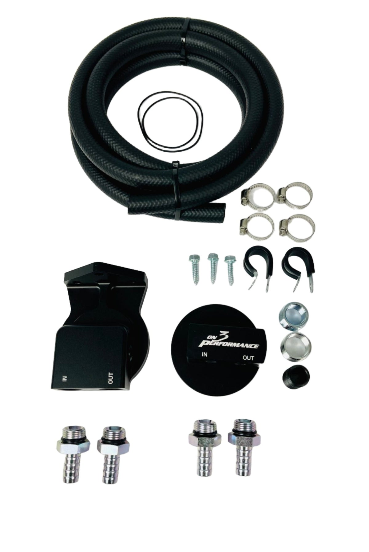 (1987 -2010) Billet Oil Filter Relocation Kit - 5.0 / 4.6 2v / 3v / 4v - SSTubes