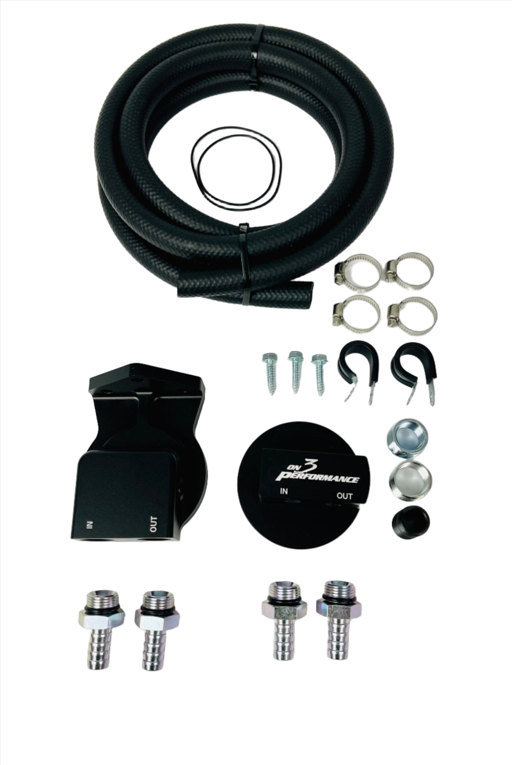(1987 -2010) Billet Oil Filter Relocation Kit - 5.0 / 4.6 2v / 3v / 4v - SSTubes