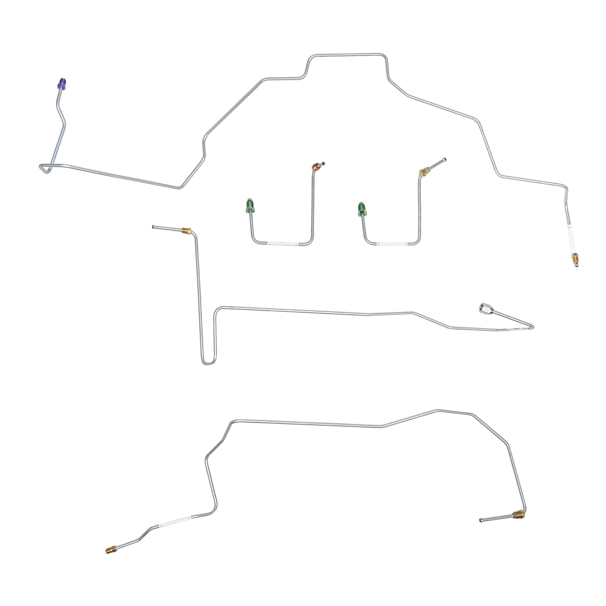 01-02 Ford Explorer Sport Trac 4wd Front Brake Line Kit; Steel - SSTubes