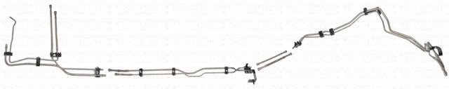 DFL0001SS - 01-03 GM 2500HD/3500 Crew Cab 6.6L Complete Fuel Line Kit; Stainless - SSTubes