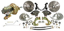 CPP 68-72 GM A-Body Front Disc Brake Conversion Kit w/ Delco Valve and 11 Booster and Stock Height Sprindles - SSTubes