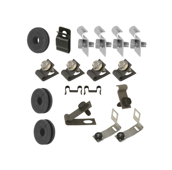 67Z-BF61 - 67 Mustang, 6 cylinder, 1pc Line; Clip Kit - SSTubes