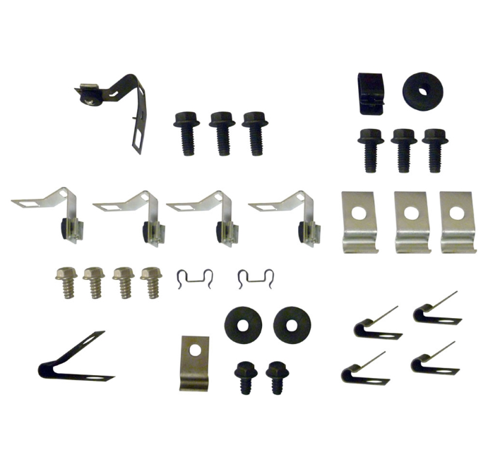 67Z-BF62H - 67 Mustang, 6 cylinder, Hardtop, 2pc Line; Clip Kit - SSTubes