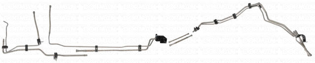 DFL0003SS - 01-03 GM 2500HD/3500 Ext Cab 6.6L Complete Fuel Line Kit; Stainless - SSTubes