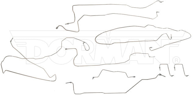FL919101- 03-04 GM 1500 4wd Ext/Crew Cab, Short Bed Non HD Complete Brake Line Kit; Stainless - SSTubes
