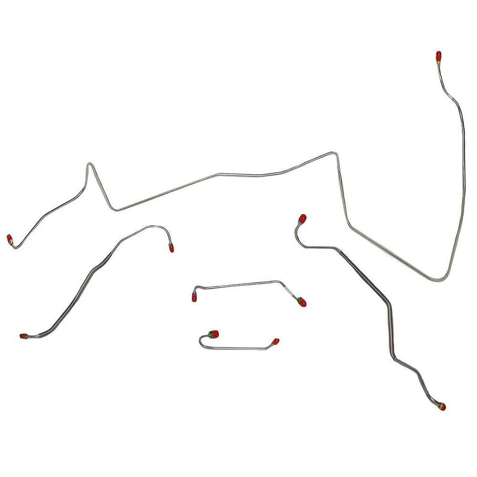 AKT6703OM- 67 Pontiac Lemans w/ Power Disc, Non-Ram Air or HO Engine, 3/8" Port in Metering Valve; Front Brake Line Kit; Steel - SSTubes