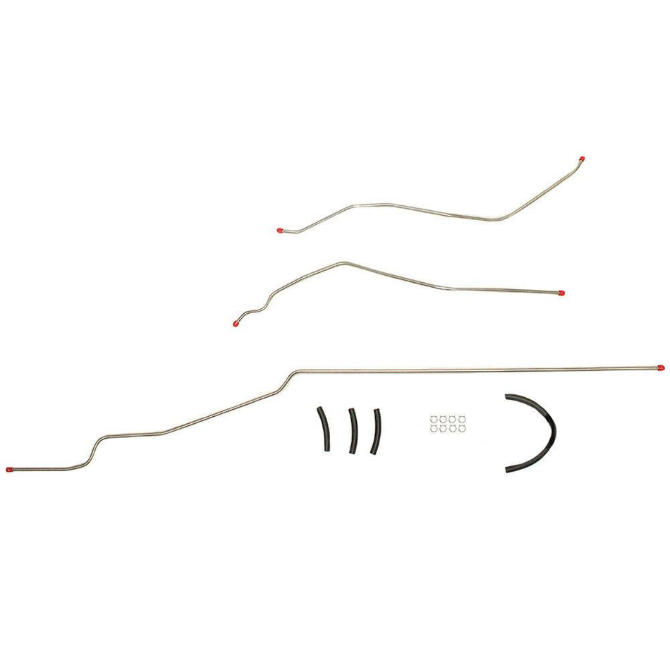 BGL6301OM- 63-64 Chevy Bel Air, Biscayne, Impala V8, 3pc 3/8 Tank to Pump Fuel Line; Steel - SSTubes