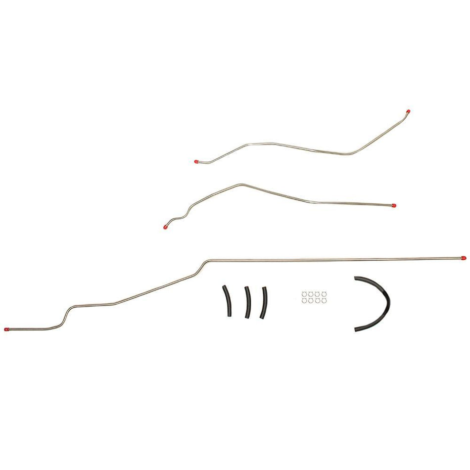 BGL6301SS- 63-64 Chevy Bel Air, Biscayne, Impala V8, 3pc 3/8 Tank to Pump Fuel Line; Stainless - SSTubes