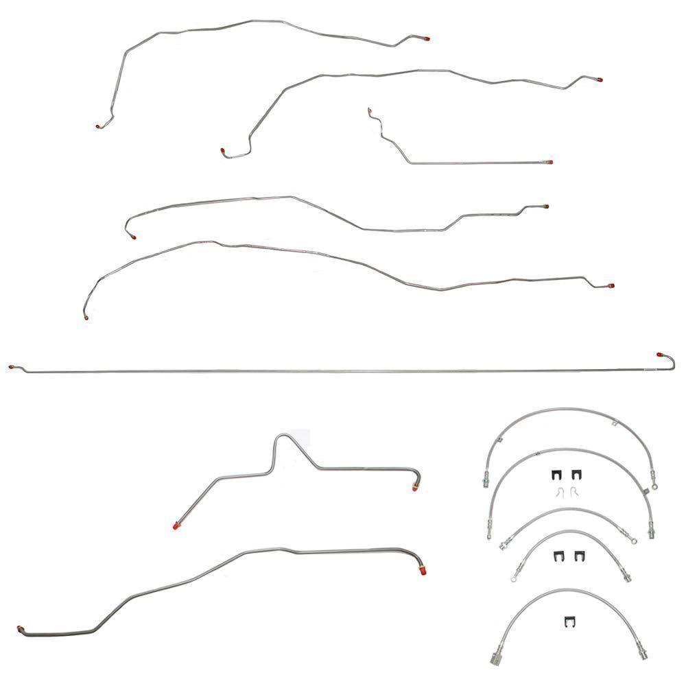 BLH10 - 01-07 GM Truck 2500HD/3500, 8.1L or 6.6L, Crew Cab/Long Bed, non-Dually; Complete Brake Line & Hose Kit; Stainless - SSTubes