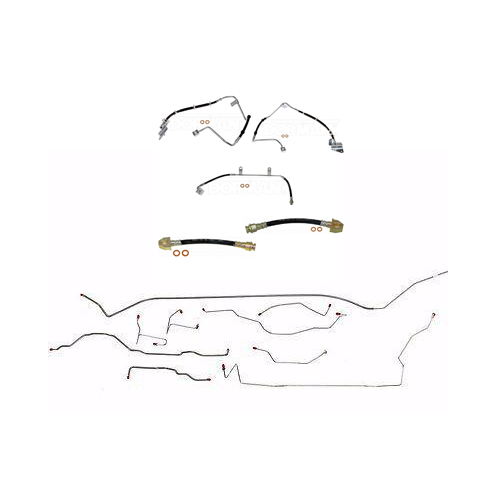 BLH140- 03-04 Jeep Grand Cherokee, After 04/27/2003 Complete Brake Line & Hose Kit; Stainless - SSTubes