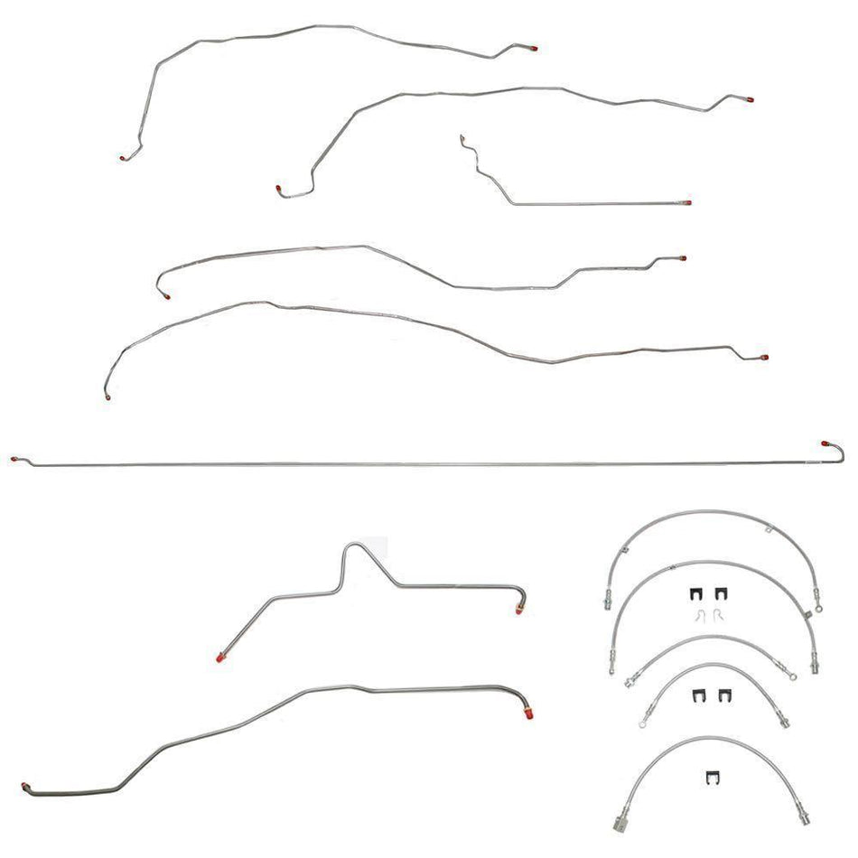 BLH2- 01-07 GM Truck 2500HD, 6.0 V8, Reg Cab/Long Bed; Complete Brake Line & Hose Kit; Stainless - SSTubes