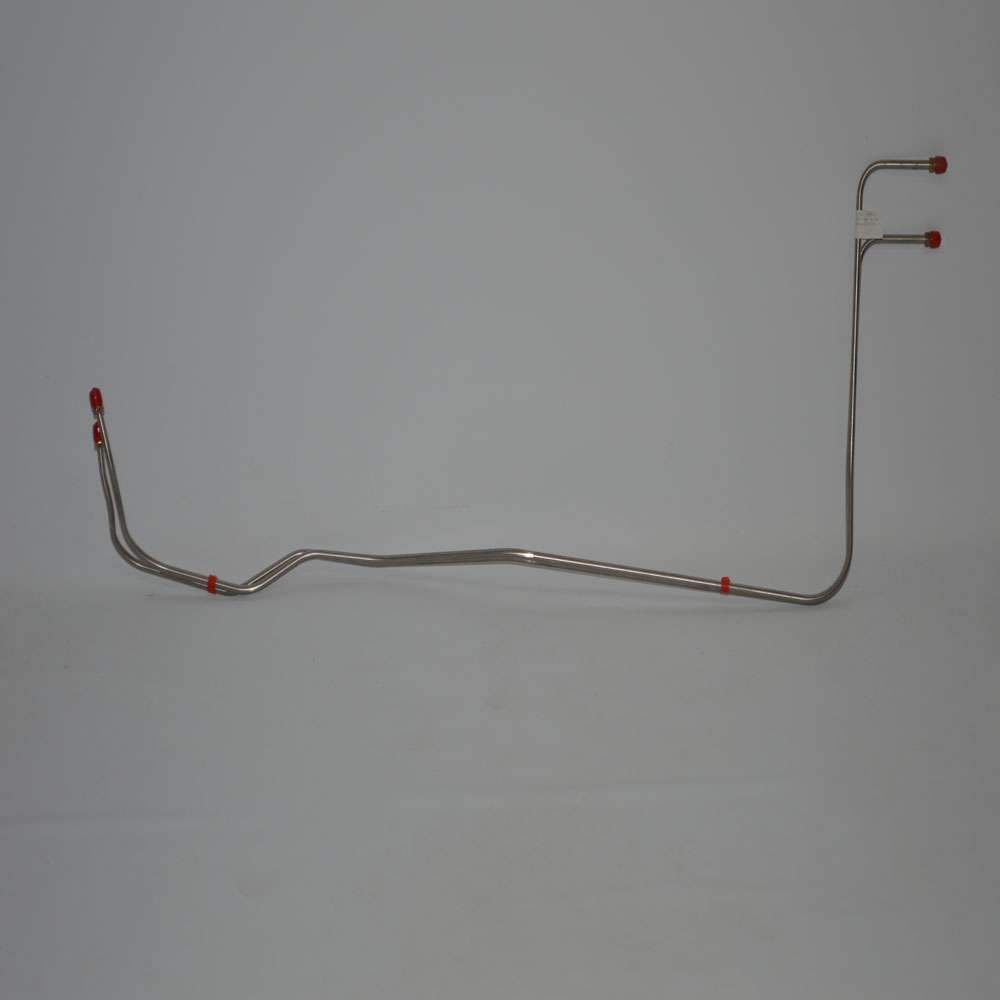 BTC6705SS- 67-68 Chevy Bel Air, Biscayne, Impala, V8, Powerglide/Turbo 400 Transmission Line Set; Stainless - SSTubes