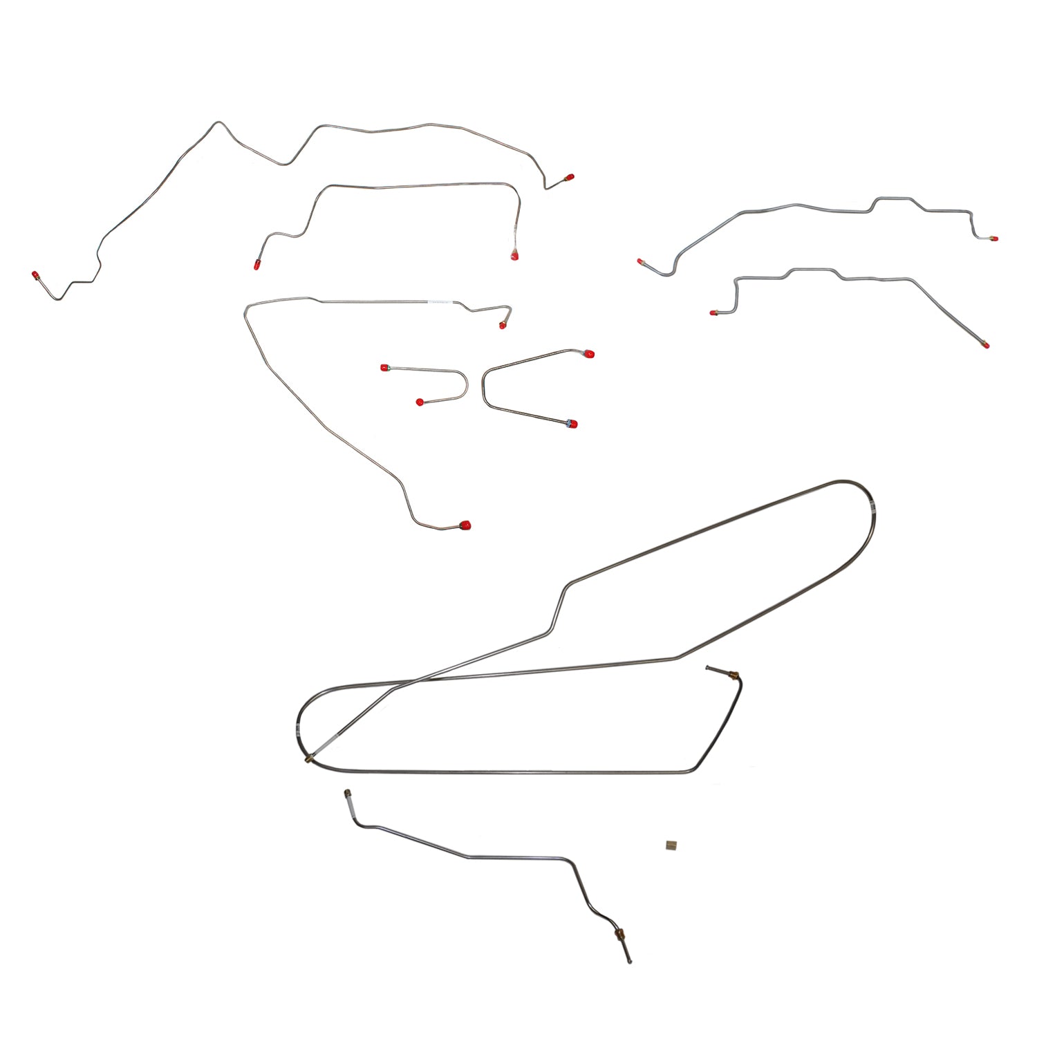 CBK0015SS- 95-00 C2500/C3500, Reg Cab/Long Bed Brake Line Kit; Stainless - SSTubes