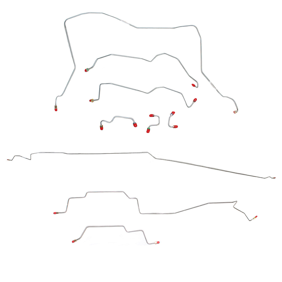 CBK0018OM- 95-97 Dodge Ram 2500, 4wd, RWABS, Quad Cab/Short Bed, Automatic, Brake Line Kit; Steel - SSTubes