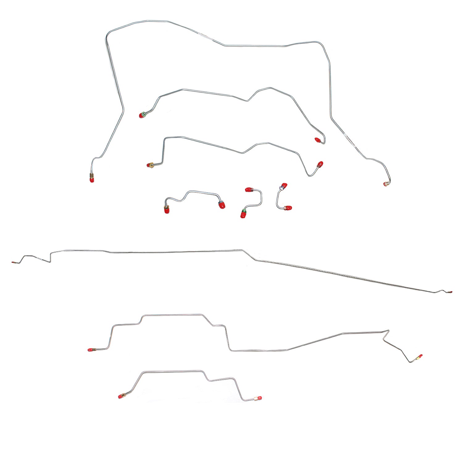 CBK0018OM- 95-97 Dodge Ram 2500, 4wd, RWABS, Quad Cab/Short Bed, Automatic, Brake Line Kit; Steel - SSTubes