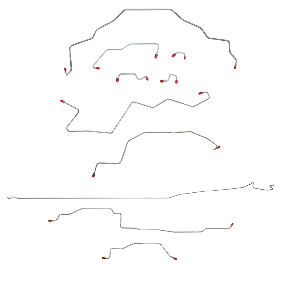 CBK0022SS-  95-97 Dodge Ram 1500, 2wd, AWABS, Reg Cab/Long Bed Brake Line Kit; Stainless - SSTubes