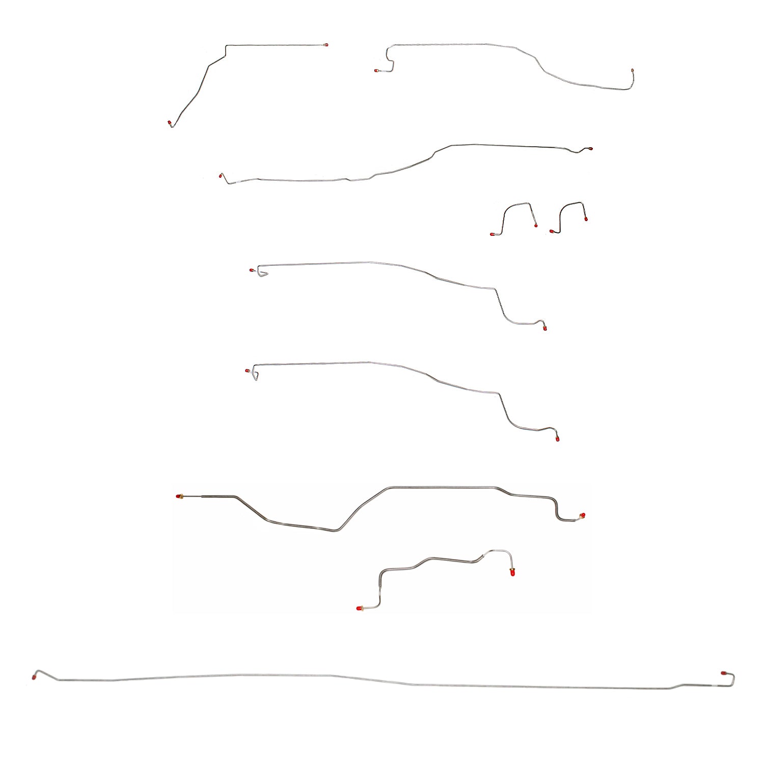CBK0026SS - 03-04 GM 1500 Truck, 4wd, Ext/Crew Cab/Short Bed; Complete Brake Line Kit; Stainless - SSTubes