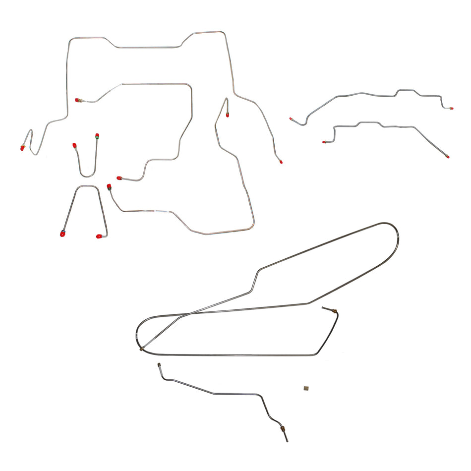 CBK0028OM - 95-00 Chevy/GMC K2500/K3500, Reg Cab/Long Bed; Complete Brake Line Kit; Steel - SSTubes