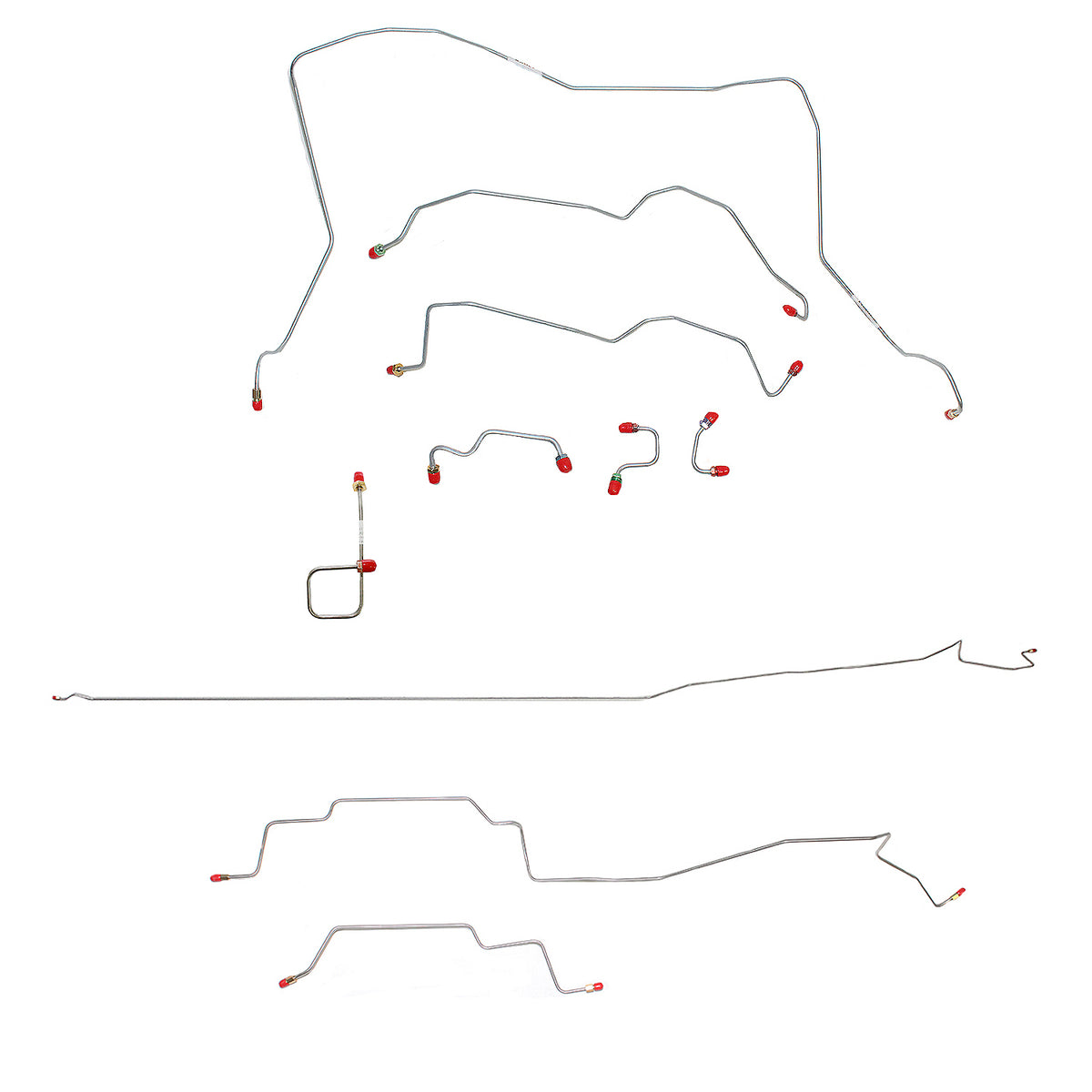 CBK0035SS - 95-97 Dodge Ram 2500, 4wd, RWABS, Reg Cab/Long Bed; Complete Brake Line Kit; Stainless - SSTubes