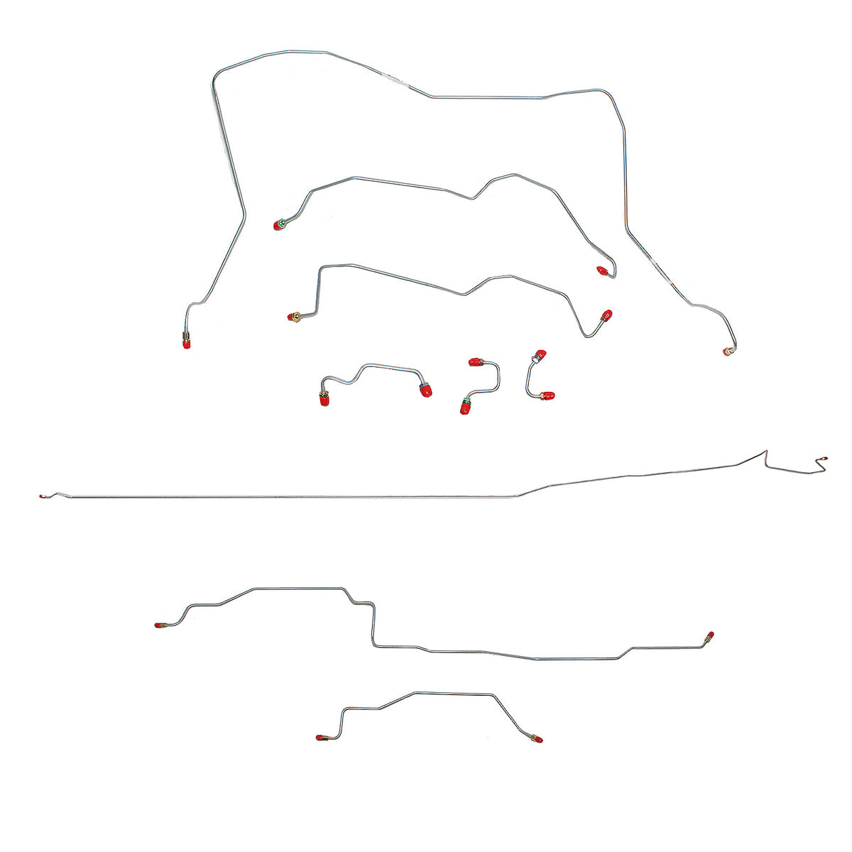 CBK0036OM - 95-97 Dodge Ram 1500, 4wd, RWABS, Reg Cab/Long Bed; Complete Brake Line Kit; Steel - SSTubes