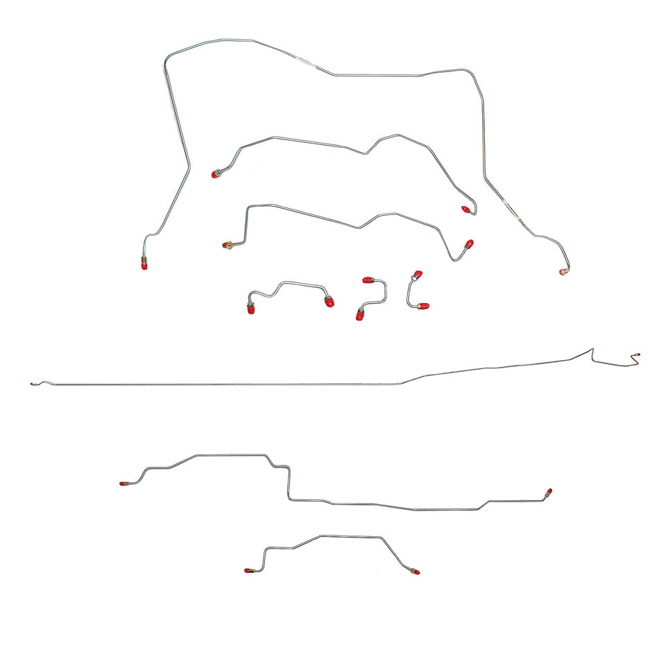 CBK0036SS - 95-97 Dodge Ram 1500, 4wd, RWABS, Reg Cab/Long Bed; Complete Brake Line Kit; Stainless - SSTubes