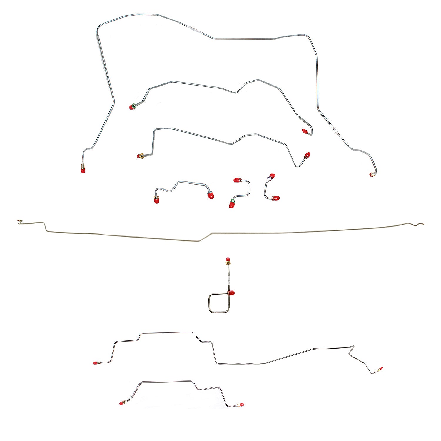 CBK0037OM - 95-97 Dodge Ram 2500, 4wd, RWABS, Quad Cab/Long Bed; Complete Brake Line Kit; Steel - SSTubes