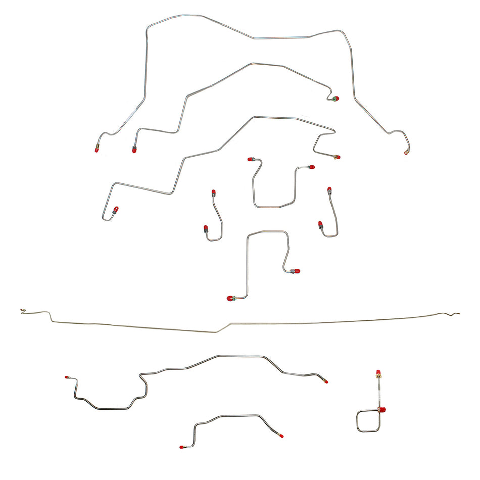 CBK0040OM - 98-01 Dodge Ram 3500, 4wd, RWABS, Ext Cab/Long Bed, Dually; Complete Brake Line Kit; Steel - SSTubes