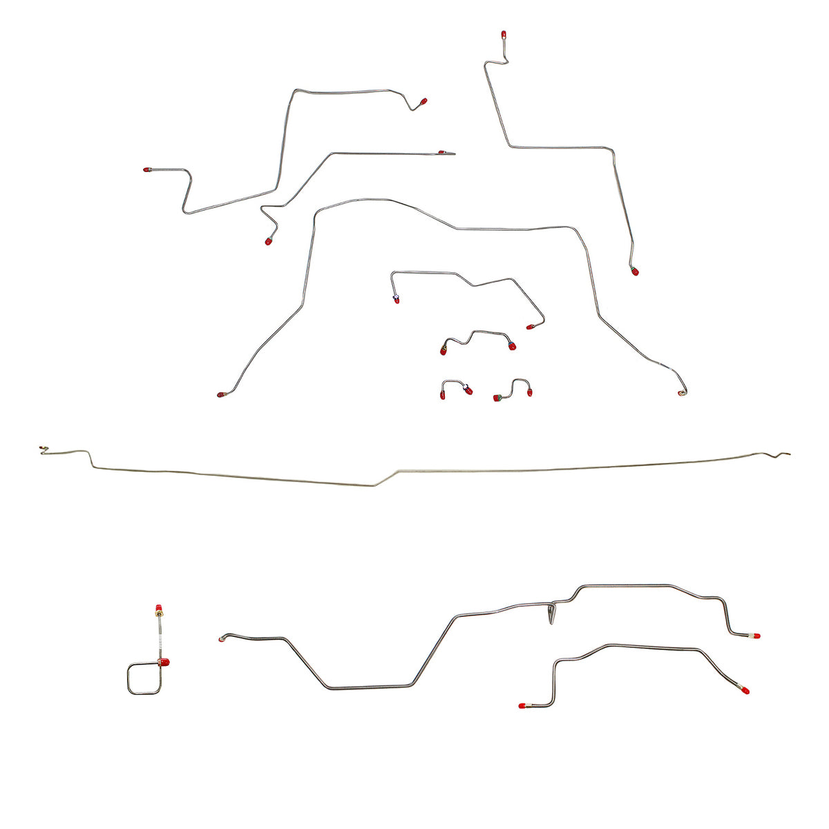 CBK0044OM - 95-97 Dodge Ram 2500, 4wd, AWABS, Quad Cab/Long Bed, Manual; Brake Line Kit; Steel - SSTubes