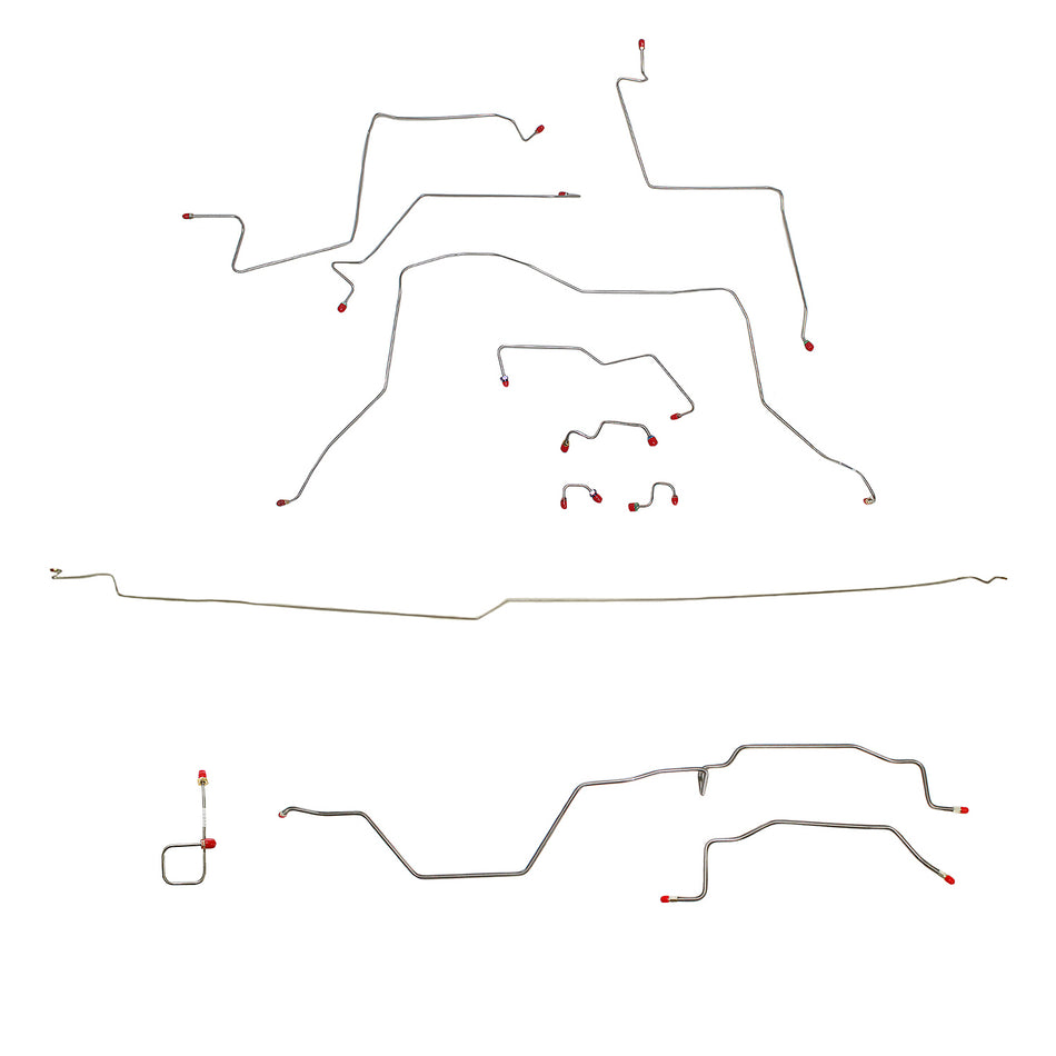 CBK0044OM - 95-97 Dodge Ram 2500, 4wd, AWABS, Quad Cab/Long Bed, Manual; Brake Line Kit; Steel - SSTubes