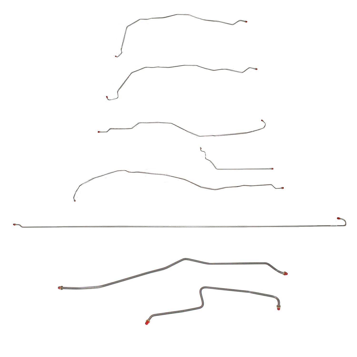CBK0053SS - 01-07 GM 3500 Ext Cab/Long Bed, Dually; Complete Brake Line Kit; Stainless - SSTubes