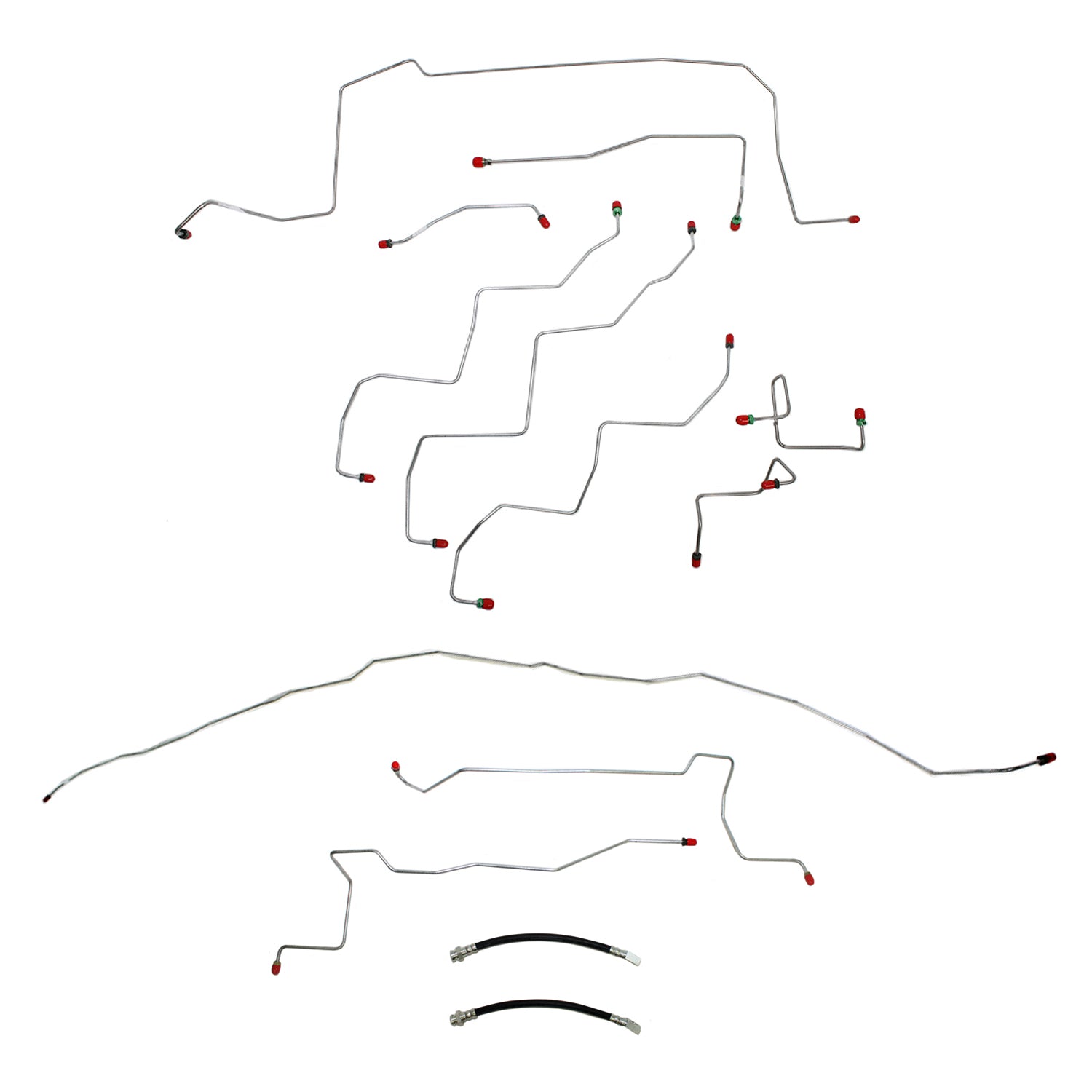 CBK0096SS - 02-03 Durango RT, 4wd, Disc Brakes; Complete Brake Line Kit; Stainless - SSTubes