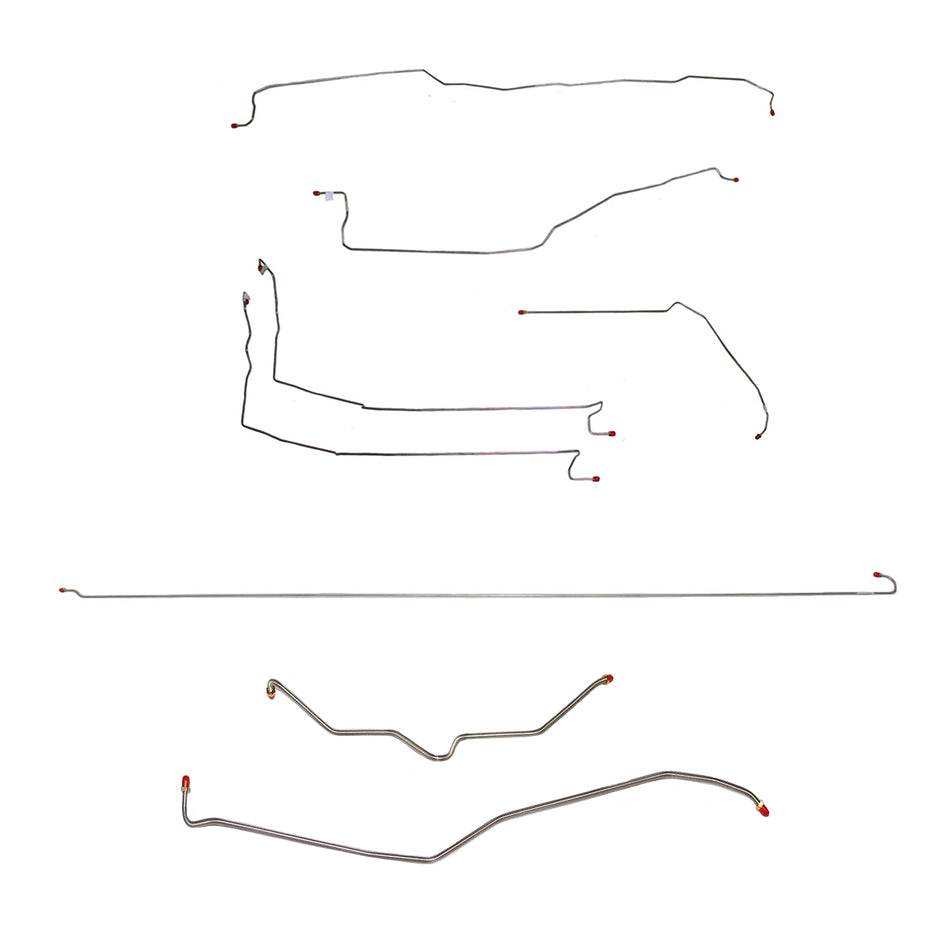 CBK0099OM - 01-07 GM 2500HD, 6.6L or 8.1L, Ext Cab/Long Bed; Complete Brake Line Kit; Steel - SSTubes
