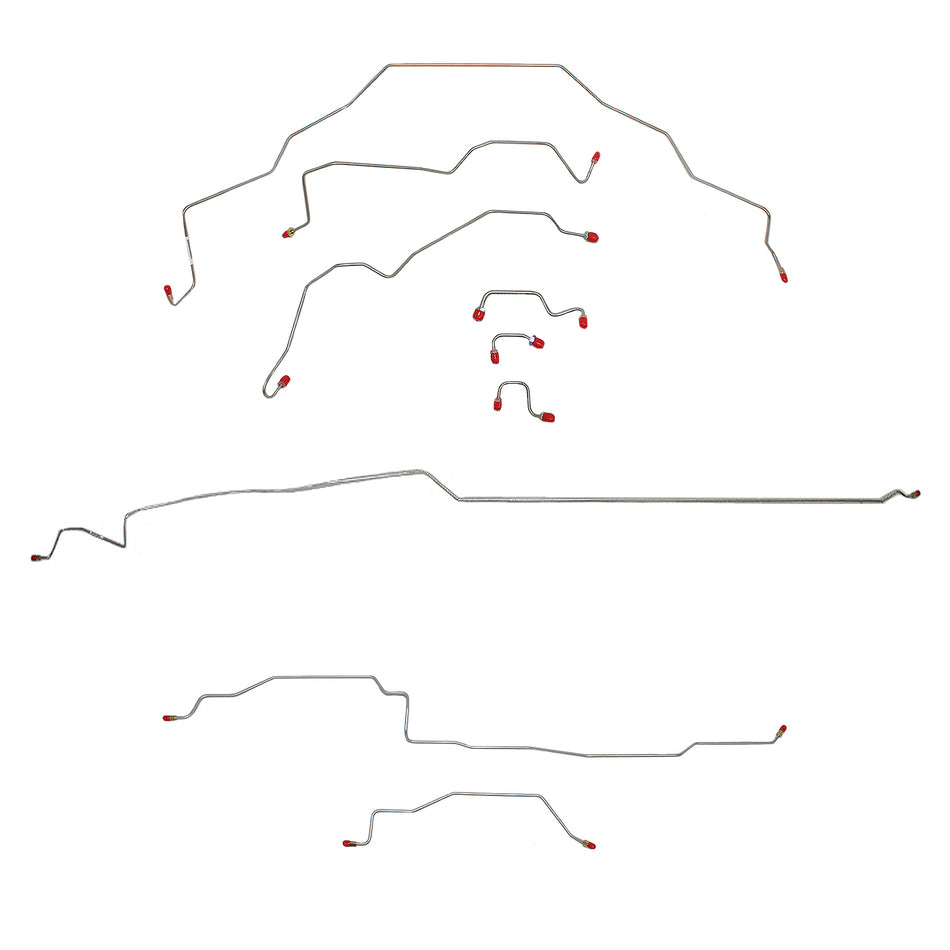 CBK0133OM - 95-97 Ram 1500, 2 WD, Rear ABS, Reg Cab, Short Bed Brake Line Kit; Steel - SSTubes