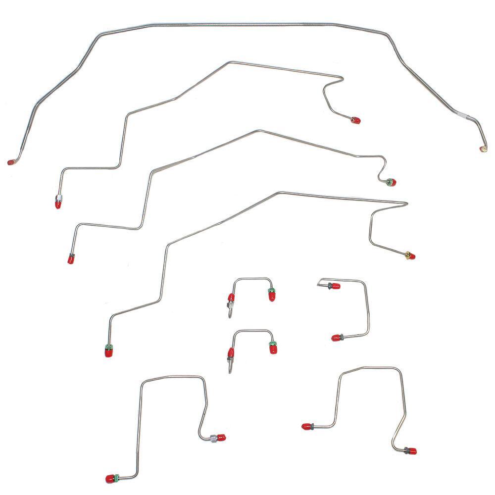 CBK0160SS - 98-01 RAM 2500, MAN, 2WD, ALL ABS, EXT CAB, LONG BED BRAKE LINE KIT STAINLESS - SSTubes