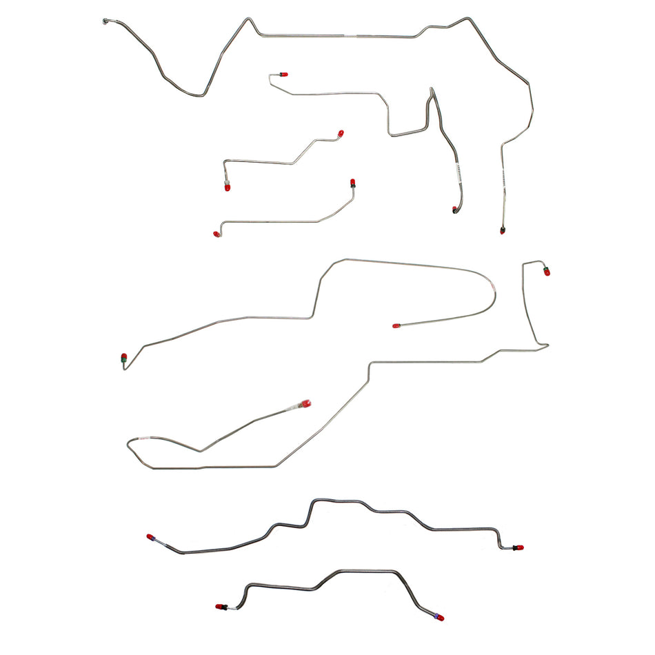 CBK0188SS - 98-02 Camaro/Trans Am, No Traction; Complete Brake Line Kit; Stainless - SSTubes