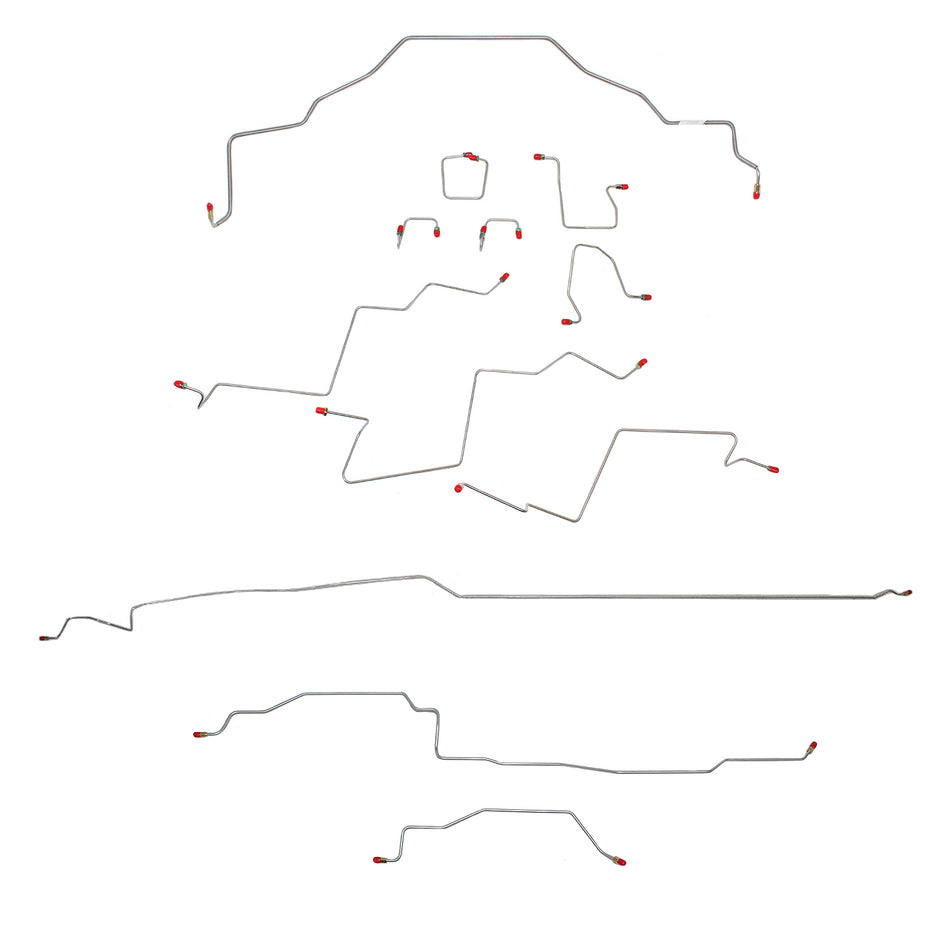 CBK0198OM - 98-01 RAM 1500, 2WD, ALL ABS, REG CAB, SHORT BED BRAKE LINE KIT - SSTubes