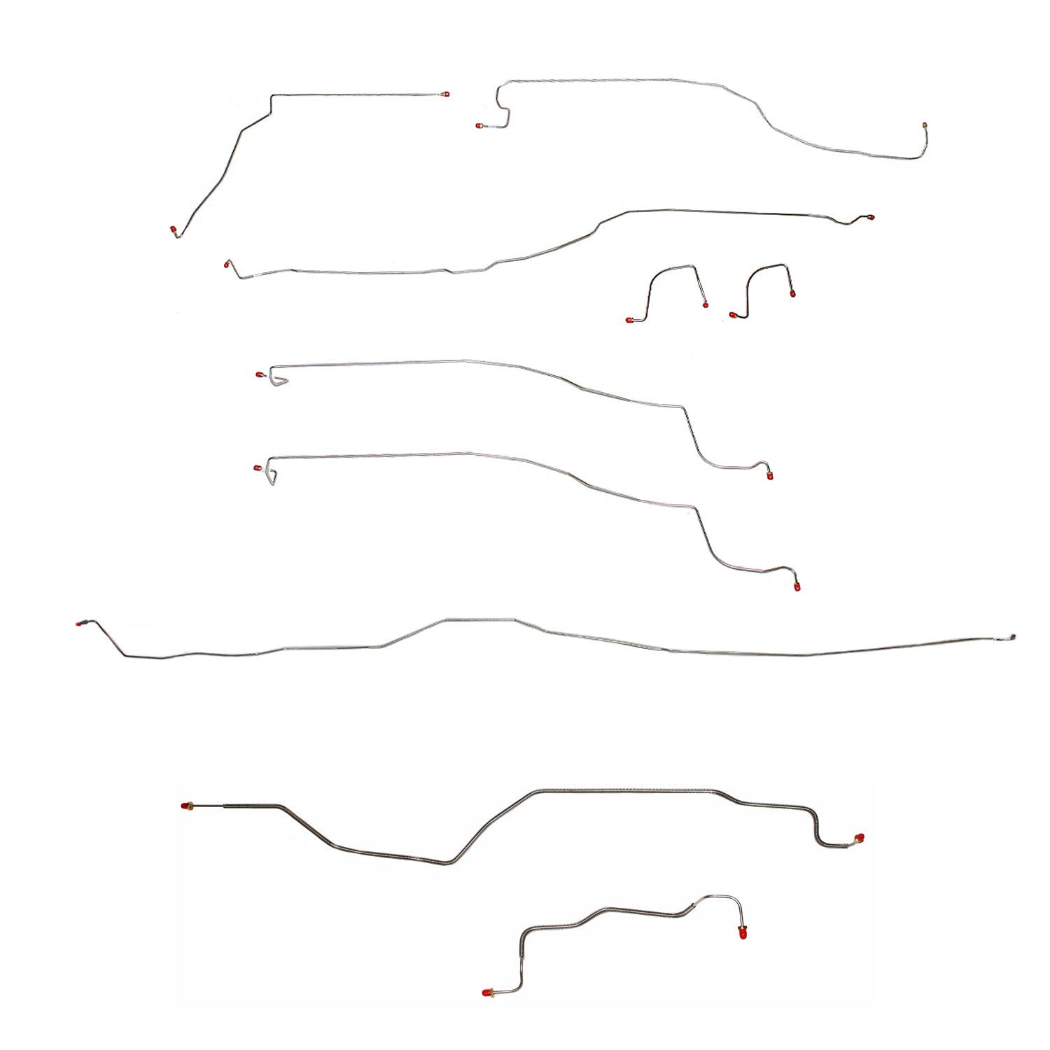 CBK0200OM - 03-04 GM 1500 Truck, 4wd, Reg Cab/Short Bed; Complete Brake Line Kit; Steel - SSTubes