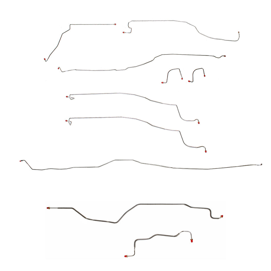 CBK0200OM - 03-04 GM 1500 Truck, 4wd, Reg Cab/Short Bed; Complete Brake Line Kit; Steel - SSTubes