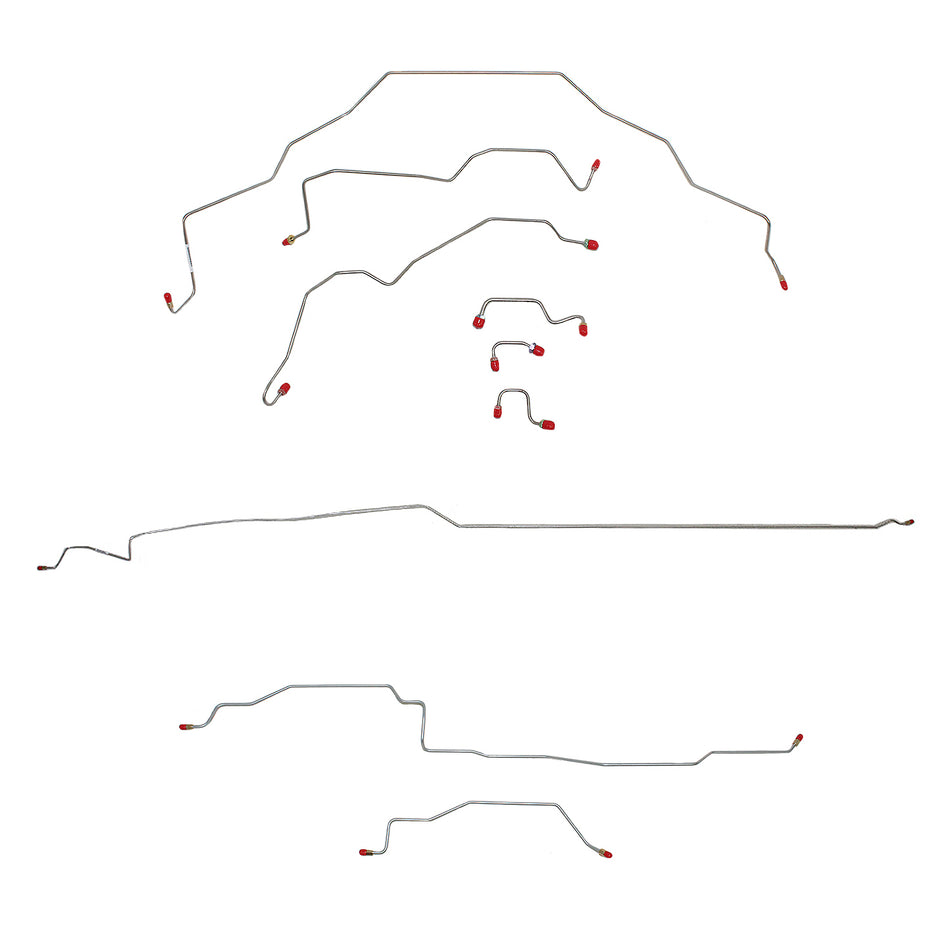 CBK0230SS - 95-97 Ram 1500, 2 WD, All ABS, Reg Cab, Short Bed Brake Line Kit; Stainless - SSTubes