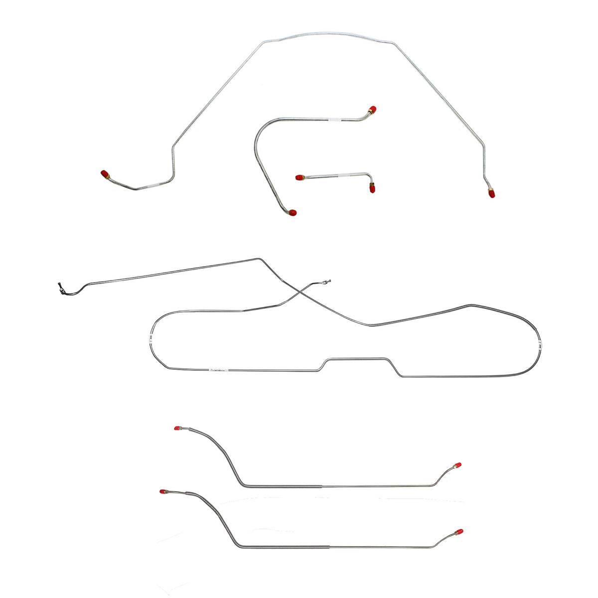 CBK0260SS- 64 Chevy Malibu Hardtop with Manual Drum Brakes, Complete Brake Line Kit; Stainless - SSTubes