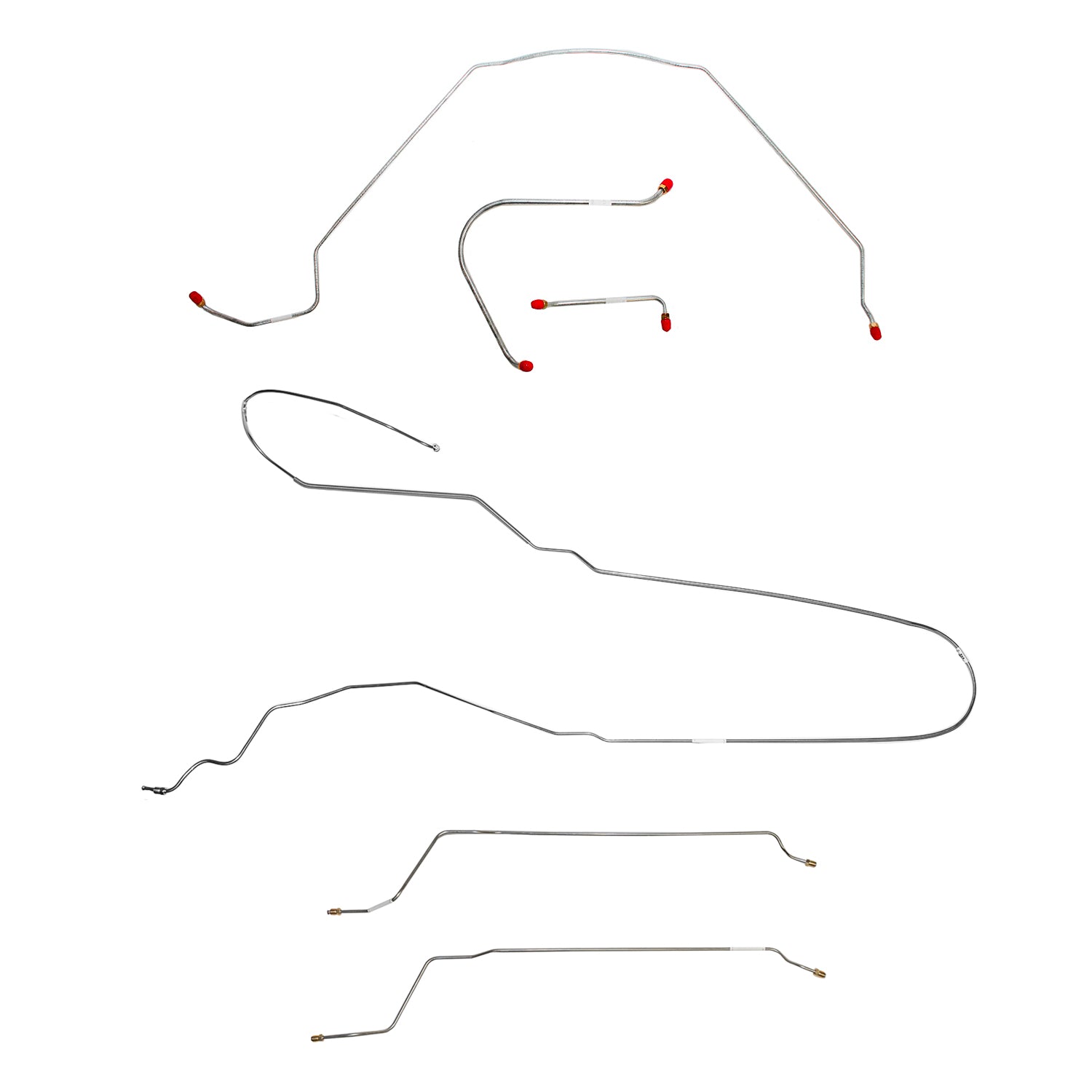 CBK0261SS- 64-65 Chevy Malibu Convertible with Manual Drum Brakes, Complete Brake Line Kit; Stainless - SSTubes