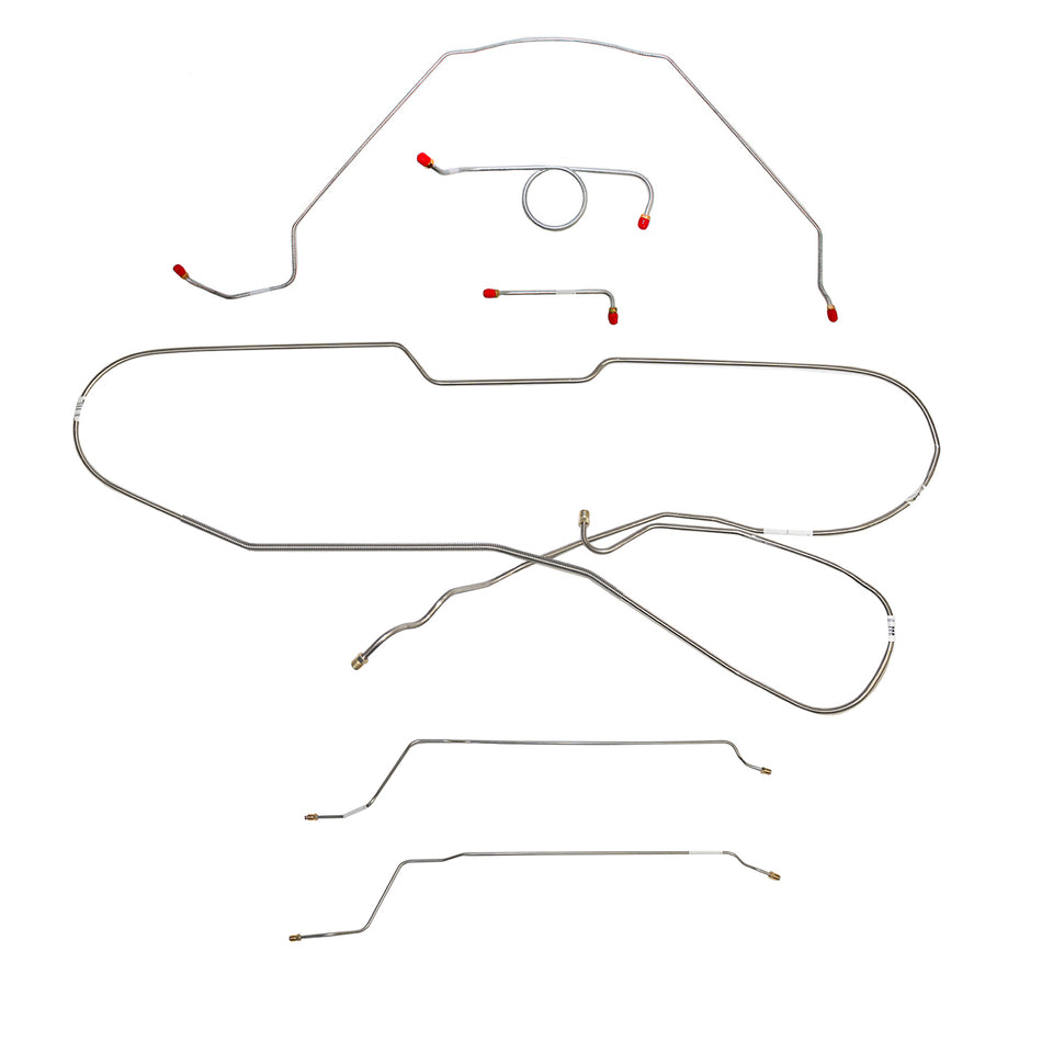 CBK0264SS- 66 Chevy Malibu Hardtop with Standard Drum Brakes, Complete Brake Line Kit; Stainless - SSTubes