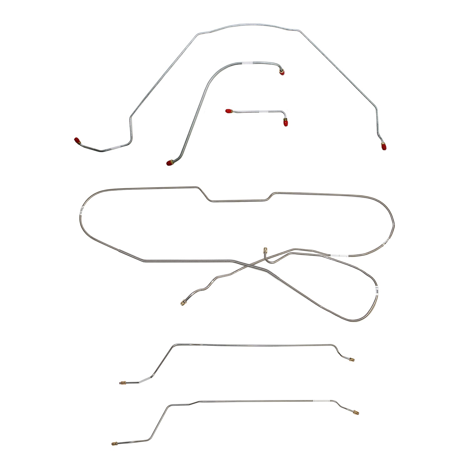 CBK0270SS- 65 Chevy Malibu/ Chevelle Hardtop with Z-16 or Super Sport and Power Drum Brakes, Complete Brake Line Kit; Stainless - SSTubes