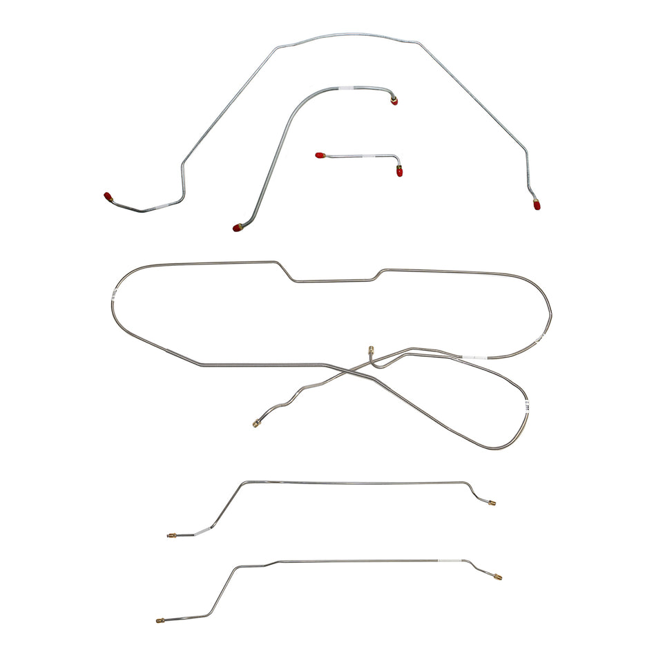 CBK0270SS- 65 Chevy Malibu/ Chevelle Hardtop with Z-16 or Super Sport and Power Drum Brakes, Complete Brake Line Kit; Stainless - SSTubes