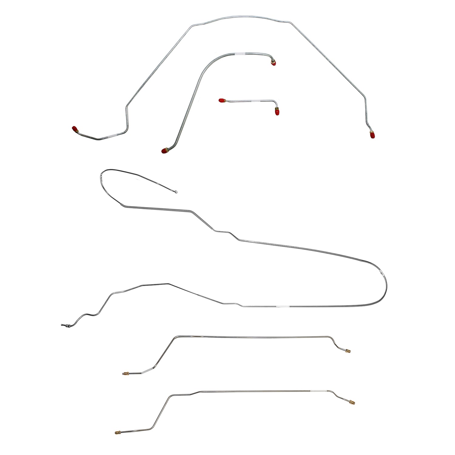 CBK0273SS- 65 Chevy Malibu/ Chevelle Convertible with Z-16 or Super Sport and Power Drum Brakes, Complete Brake Line Kit; Stainless - SSTubes