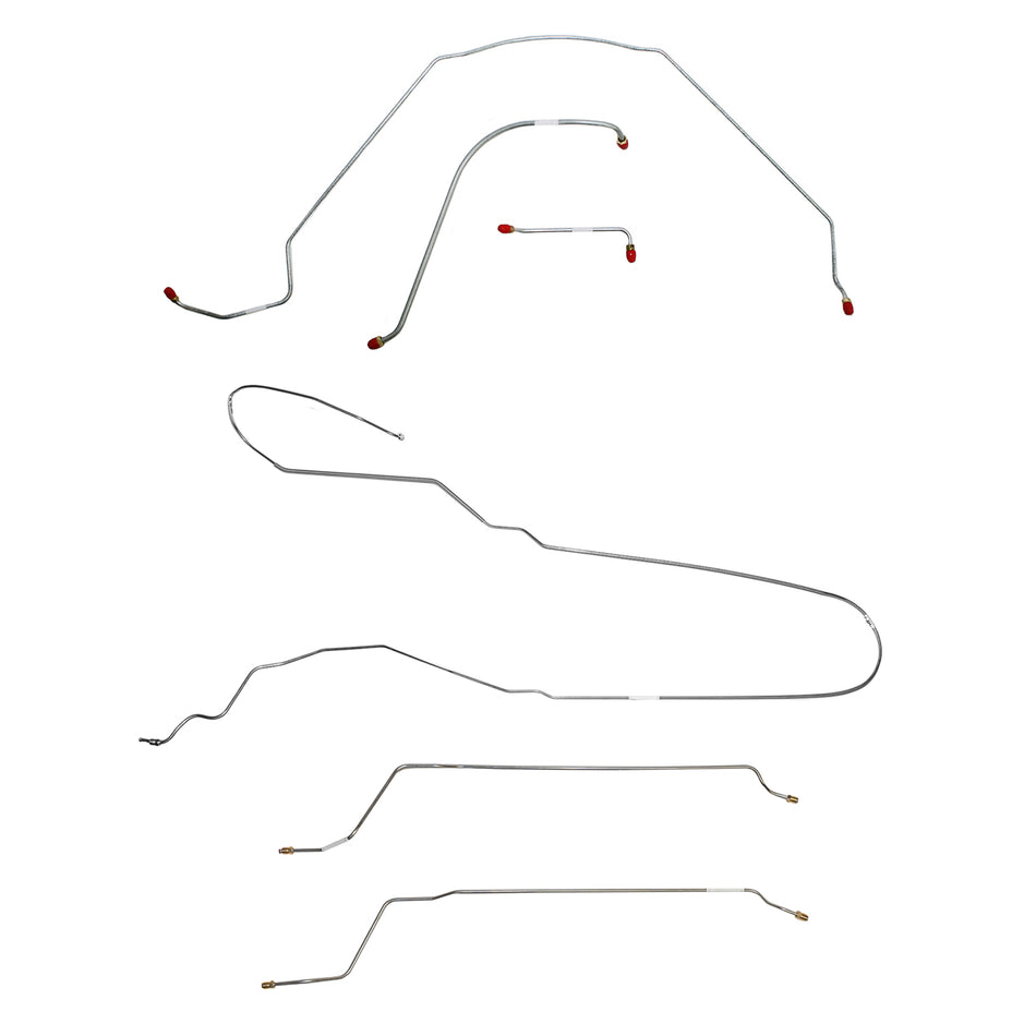 CBK0273SS- 65 Chevy Malibu/ Chevelle Convertible with Z-16 or Super Sport and Power Drum Brakes, Complete Brake Line Kit; Stainless - SSTubes