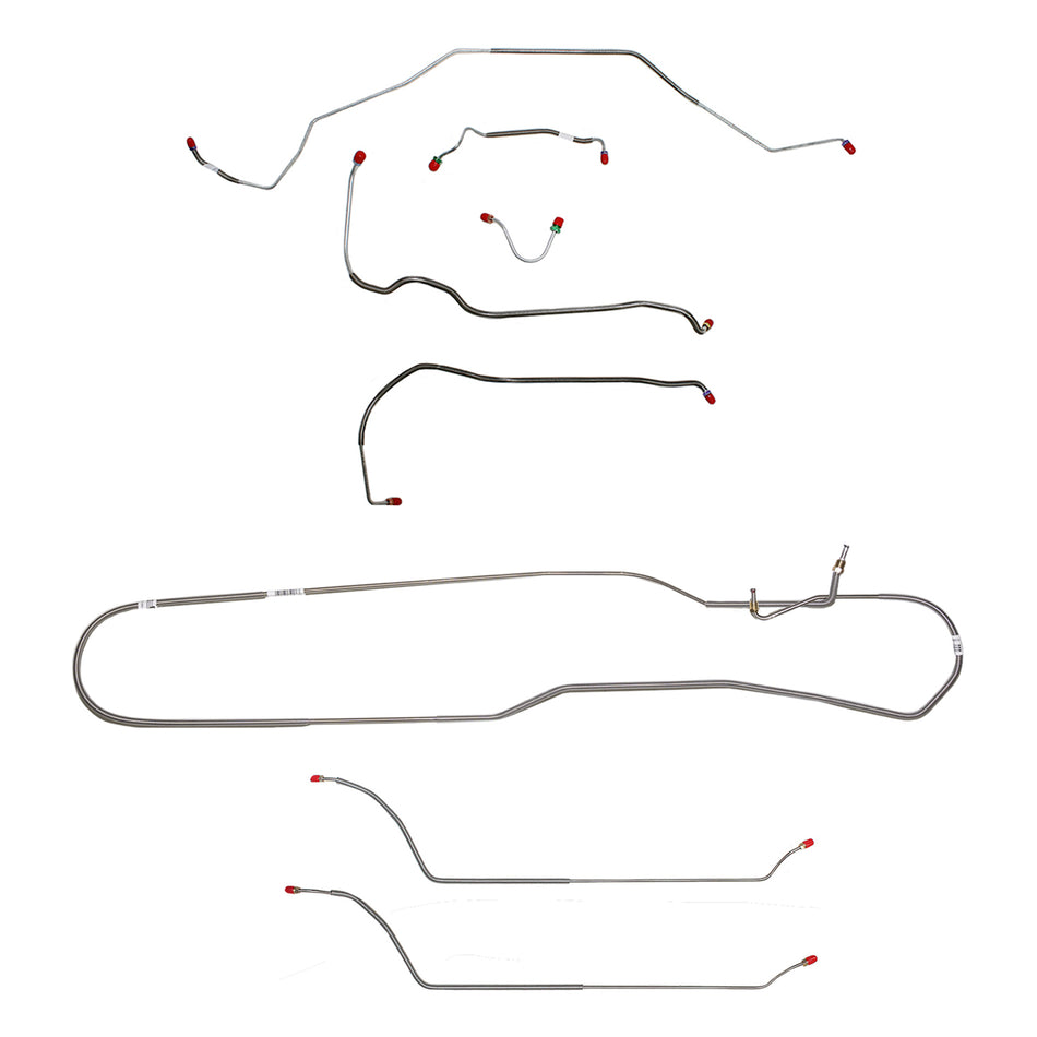 CBK0291SS- 68 Chevy Malibu/ Chevelle Convertible Super Sport with Power Disc Brakes, Complete Brake Line Kit; Stainless - SSTubes